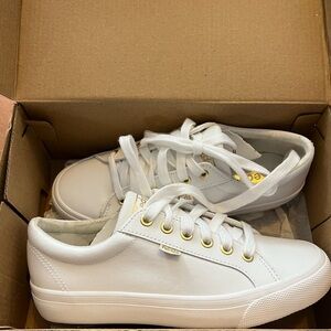 KEDS® JUMP KICK LEATHER SNEAKERS